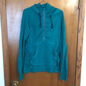 Athleta Quarter-Zip Blue Hoodie